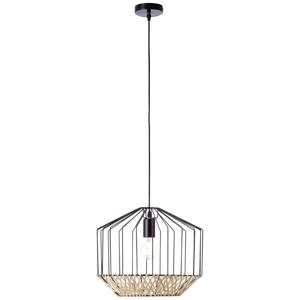 Brilliant Draadlamp Templo met rotan 99193/76