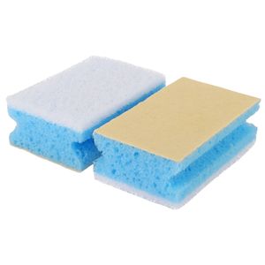 4x stuks grote blauwe sponzen / schoonmaaksponzen voor sanitair 11 cm - Sponzen