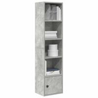 Boekenkast 31x24x127 cm bewerkt hout betongrijs