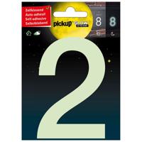 Glow in the dark Nummer 2 - 100 mm zelfklevend.