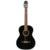 Javier Enriques CAG-75BK Black 4/4-formaat klassieke gitaar met solid sparren top