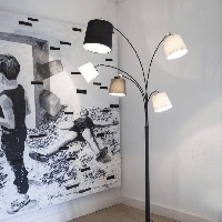 Staande lamp &apos;Foggy&apos; By Rydens 5x E14 fitting modern 200cm