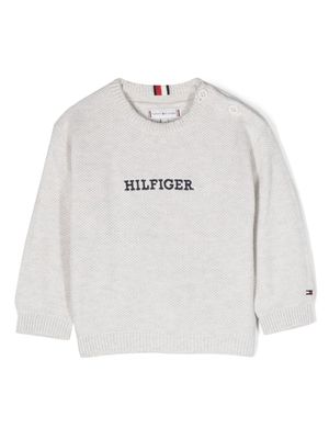 Tommy Hilfiger Junior sweat à logo brodé - Gris Tommy Hilfiger Junior sweat à logo brodé - Gris