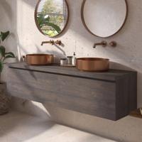 Ben Tendenza voorgemonteerd badmeubel incl. afdekblad 161cm prime oak Ben Tendenza voorgemonteerd badmeubel incl. afdekblad 161cm prime oak