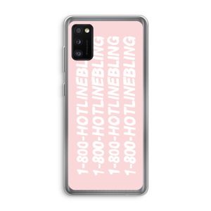 Hotline bling pink: Samsung Galaxy A41 Transparant Hoesje