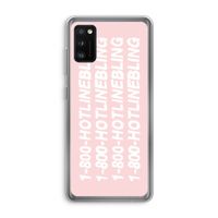 Hotline bling pink: Samsung Galaxy A41 Transparant Hoesje