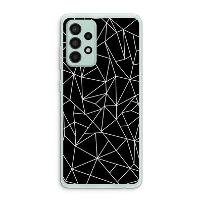 Geometrische lijnen wit: Samsung Galaxy A52s 5G Transparant Hoesje