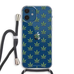 Weed: iPhone 12 Transparant Hoesje met koord