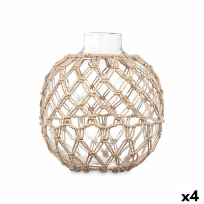 Decoratief sierding Transparant Natuurlijk 21 x 23 cm (4 Stuks)