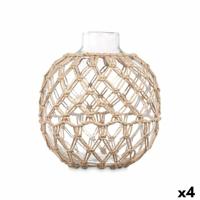 Decoratief sierding Transparant Natuurlijk 21 x 23 cm (4 Stuks)