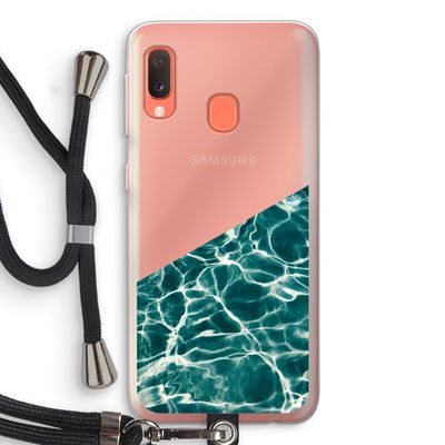 Weerkaatsing water: Samsung Galaxy A20e Transparant Hoesje met koord