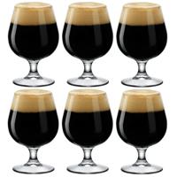 Bormioli Rocco Bierglazen/bierbokalen - 6x stuks - 500 ml - Bierglazen voor speciaalbier - bokbier