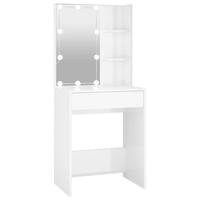 vidaXL Kaptafel met LED-verlichting 60x40x140 cm hoogglans wit