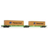 Roco 77370 H0 dubbele containerwagen van de SETG - thumbnail