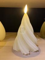 Home & Styling Kaars led boom gedraaid h13cm crème