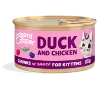 Edgard & Cooper eend en kip kitten natvoer blikje 85gr