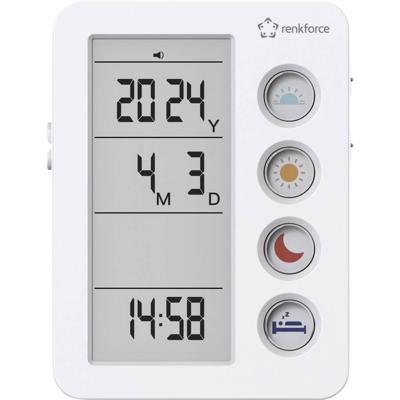 Renkforce RF-4883628 Wekker Wit Herinnering voor medicijnen