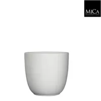 Mica Decorations tusca ronde pot mat wit maat in cm: 20 x 23 - thumbnail