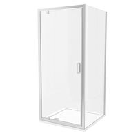 Luca Varess Vidor douchecabine met draaideur en vaste zijwand 90 x 90 cm helder glas glans chroom profiel