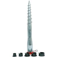 Lesli Living Parasolharing/Parasolanker - 1x - staal - 6,5 cm x 58 cm - grondpen