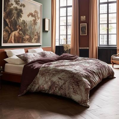 Dekbedovertrek Katoen Satijn Reverie Burgundy 200x200 Cm Presence - Dekbed-Discounter.nl
