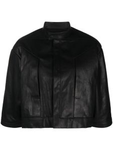 Rick Owens veste en cuir à coupe crop - Noir