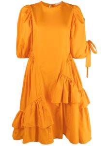 Cecilie Bahnsen robe en coton Danita à volants - Orange