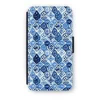 Blauw motief: iPhone XS Flip Hoesje