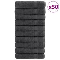 VidaXL Handdoeken solund 50 st 600 g/m² 50x100 cm antracietkleur VidaXL Handdoeken solund 50 st 600 g/m² 50x100 cm antracietkleur