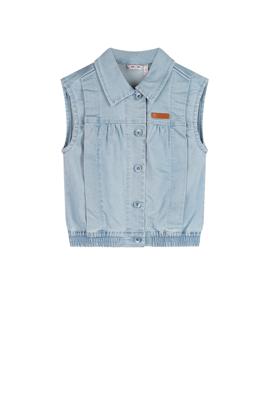 NoNo zomer gilet meisjes - denim blauw - Dock