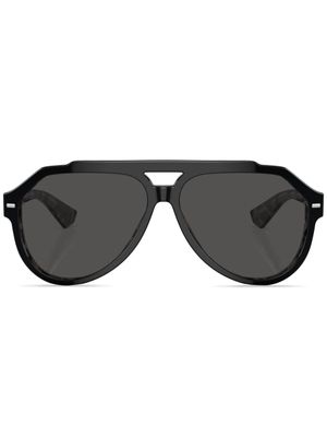 Dolce & Gabbana Eyewear lunettes de soleil teintées à monture ronde - Noir
