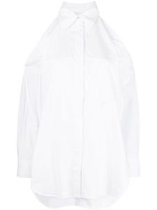 PINKO chemise en coton à épaules dénudées - Blanc