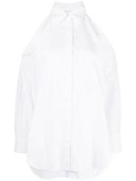 PINKO chemise en coton à épaules dénudées - Blanc