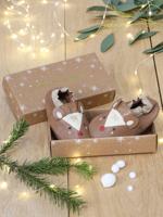 Elastische leren babyschoentjes in soepel leer Rendier bruin
