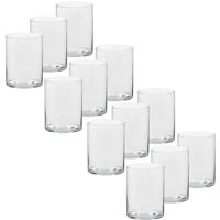 Trend Candles Theelichthouder - 12x - transparant glas - hoog model - 5,5 x 6,5 cm - Kaarsenhouders