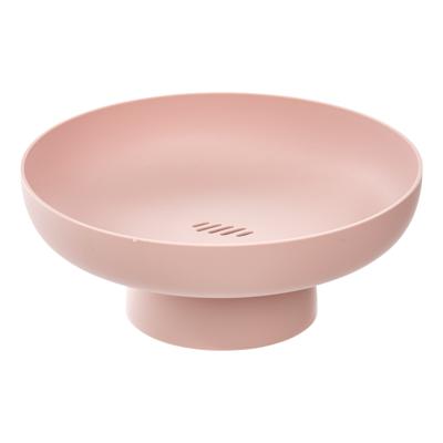 5Five Fruitschaal Nordic - op voet - roze - kunststof - D26 x H11 cm - keukenschaal