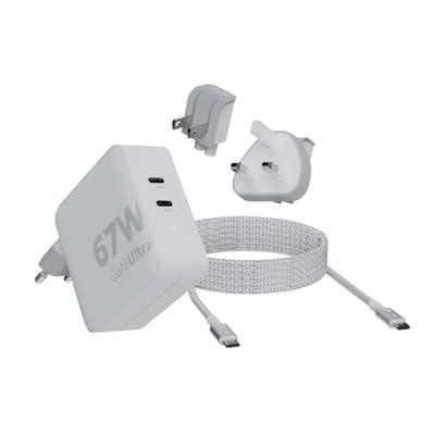 XtormGaN-Ultra Travel Charger 67W USB-C PD incl. Cable Oplader Wit