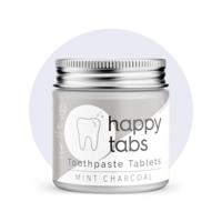 Happy Tabs Tandpasta tabletten mint charcoal fluoridevrij Happy Tabs Tandpasta tabletten mint charcoal fluoridevrij