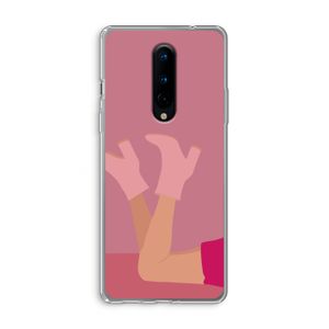 Pink boots: OnePlus 8 Transparant Hoesje
