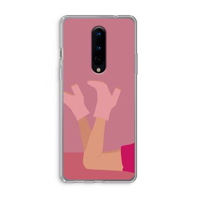 Pink boots: OnePlus 8 Transparant Hoesje