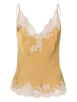 Carine Gilson Calais-Caudry lace-trim silk camisole - Tons neutres - thumbnail