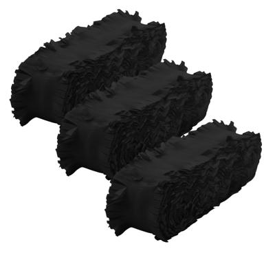 Crepe papier feest slingers/guirlande - 3x - 6 meter - zwart - feestversiering - uni kleuren Crepe papier feest slingers/guirlande - 3x - 6 meter - zwart - feestversiering - uni kleuren