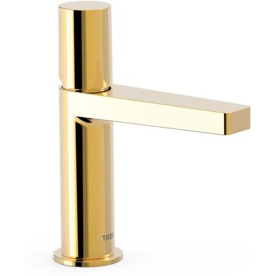 Wastafelkraan Tres Project | Opbouw | Mengkraan | Standaard model | 1-knop | Rond | 24k Goud glans