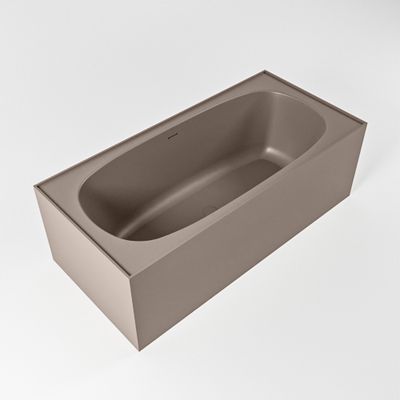 Vrijstaand bad Mondiaz Freeze | 180x85 cm | Solid surface | Ovaal | Smoke