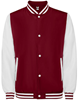 Roly RY6440 California Varsity Jacket - Garnet Red 57/White 01 - XL - thumbnail