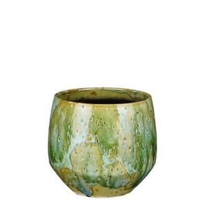 Mica Decorations Harris Bloempot - 20x20x18 cm - Keramiek - Groen