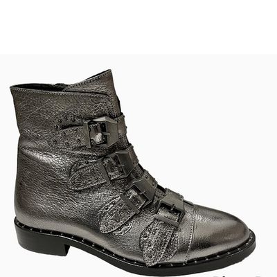 biker zilver met 4 gespen