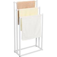 Niceey Handdoekrek - 3 Armen - Handdoekstang - Handdoekenrek Badkamer - Handdoekhouder Vrijstaand - Metaal - Anti-Kras Viltjes - Wit