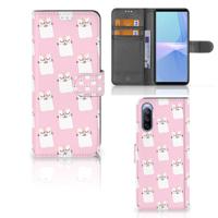 Sony Xperia 10 III | Telefoonhoesje | Met pasjeshouder | Sleeping Cats