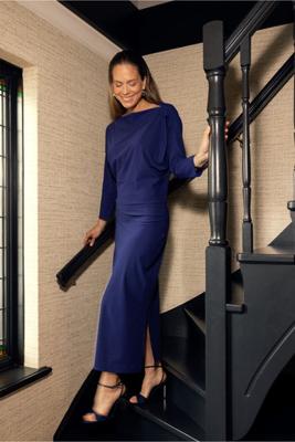 Ineke LS dress - ink blue - 13405